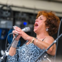 singer performing at Brecon Jazz 2011